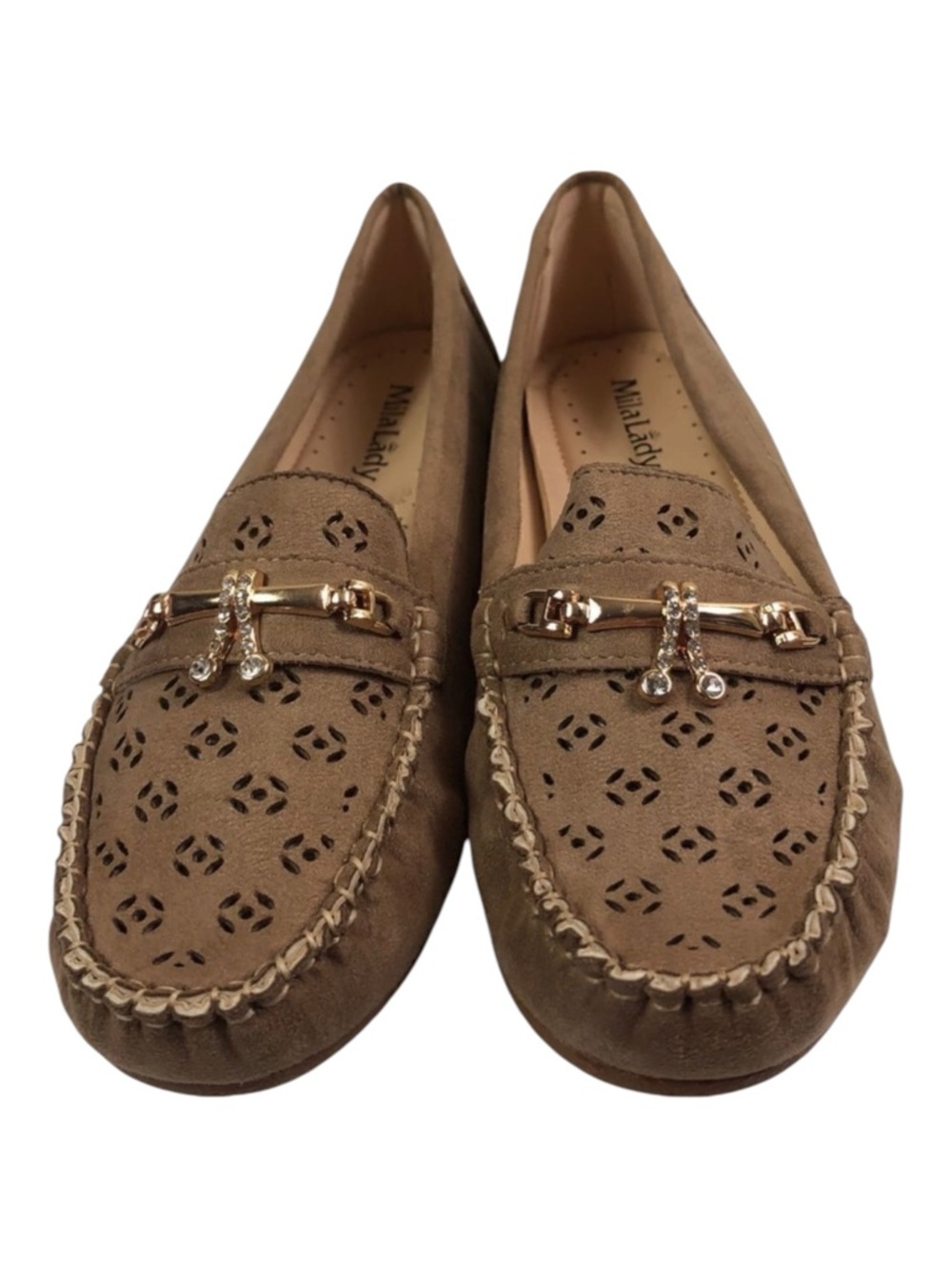 Mila Lady Openwork Moccasin Loafers